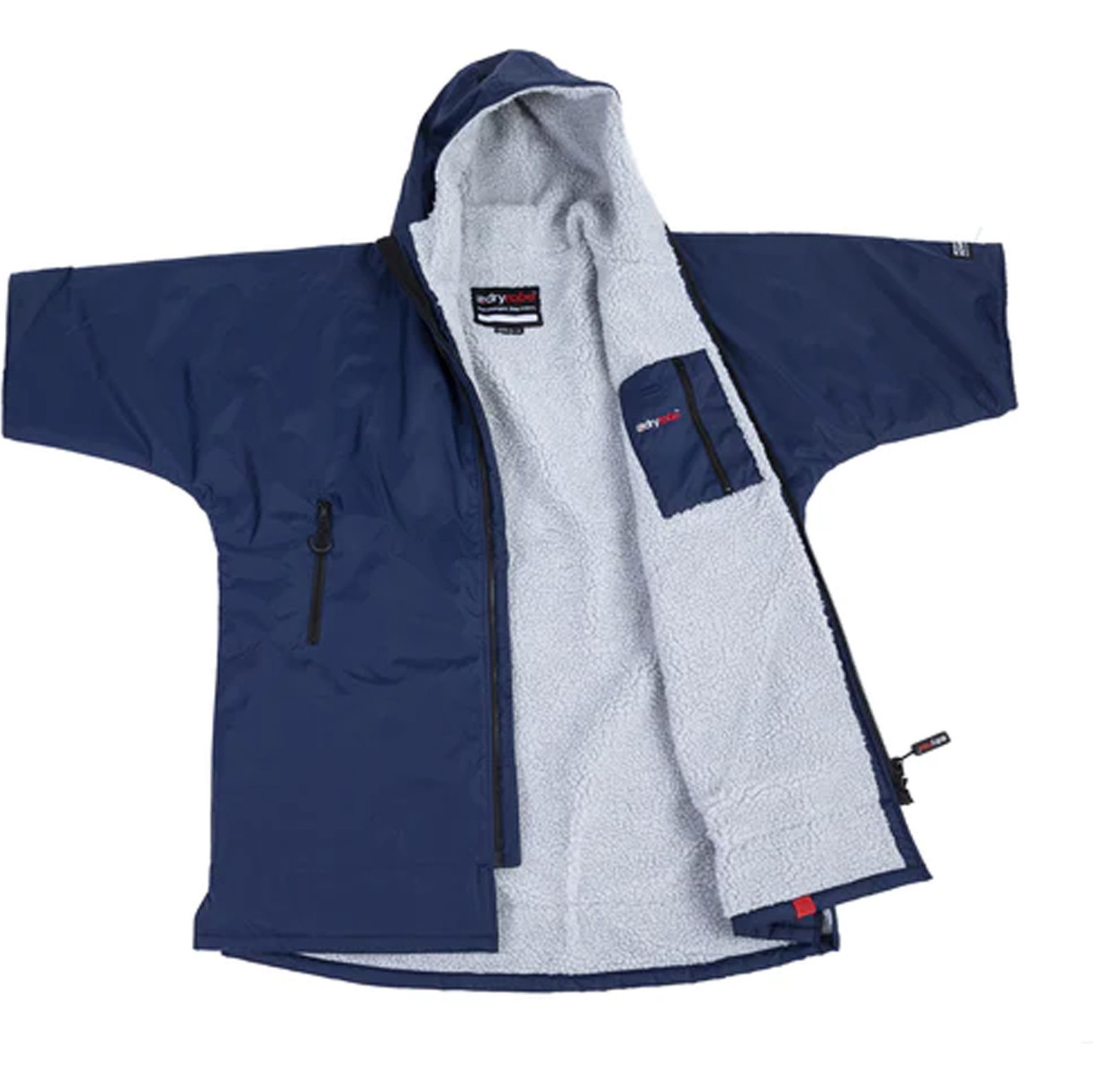 Dryrobe Advance Junior Short Sleeve Changing Robe V3 V3KSS - Navy Blue / Grey